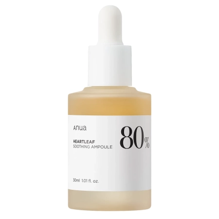 Anua - Heartleaf 80% Soothing Ampoule - Kojąca Ampułka do Twarzy z 80% Ekstraktem z Pstrolistki - 30ml