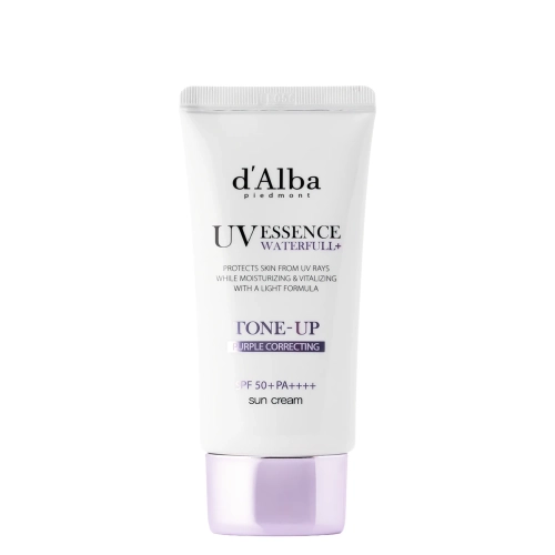 d'Alba - Waterfull Tone-Up Sun Cream SPF50+ PA++++ - Purple - Tonujący Krem do Twarzy z Filtrem - 50ml