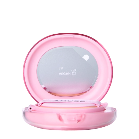 Amuse - Dew Power Vegan Cushion - Wegański Podkład o Rozświetlającym Wykończeniu w Poduszce - 01 Pure - 15g