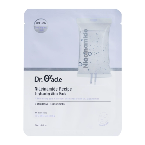 Dr Oracle - Niacinamide Recipe Brightening White Mask - Rozjaśniająca Maska z Niacynamidem - 1szt/25ml