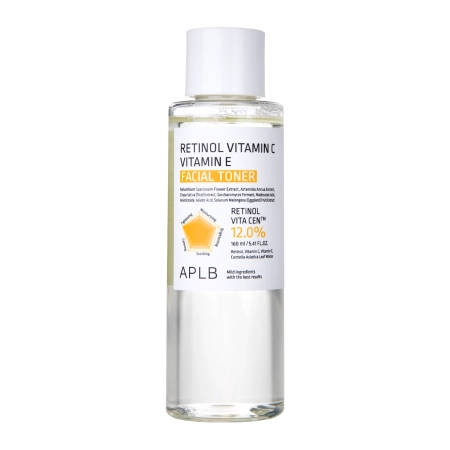 APLB - Retinol Vitamin C Vitamin E Facial Toner - Tonik do Twarzy z Retinolem i Witaminami C i E - 160ml