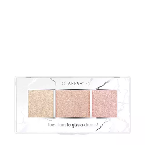 Claresa - Too Glam To Give A Dame! - Paleta Rozświetlaczy - 12 Golden Glow - 12,5g
