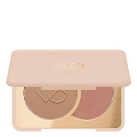 LOVRO - Bronze & Blush Set - Prasowany Bronzer i Róż do Modelowania Twarzy - 5g