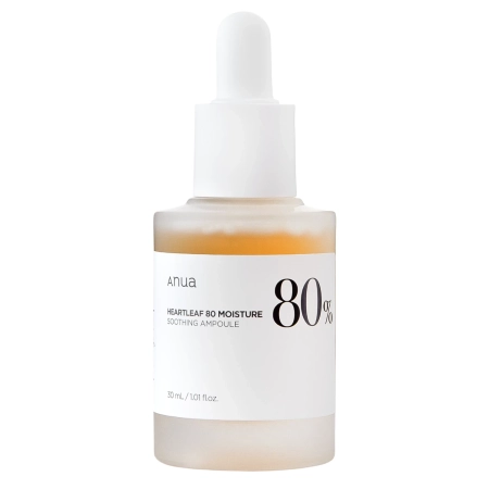 Anua - Heartleaf 80% Soothing Ampoule - Kojąca Ampułka do Twarzy z 80% Ekstraktem z Pstrolistki - 30ml
