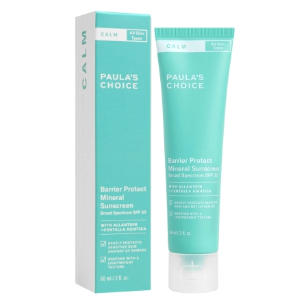 Paula's Choice - Calm Barrier Protect Mineral Sunscreen SPF 30 - Mineralny Krem Przeciwsłoneczny - 60ml