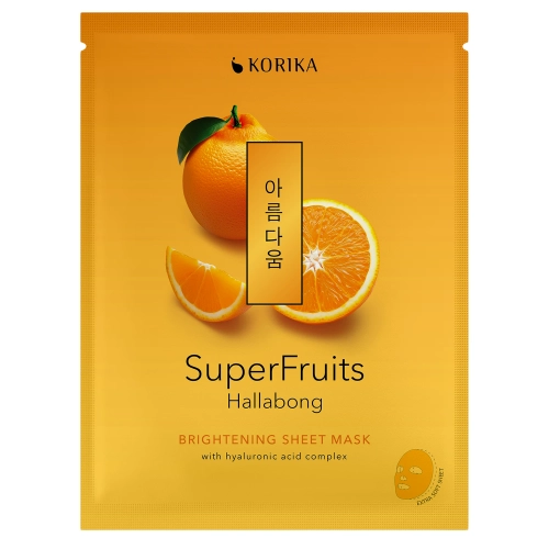 KORIKA - Superfruits Brightening Sheet Mask Hallabong - Rozświetlająca Maska do Twarzy w Płachcie - 1szt/25g