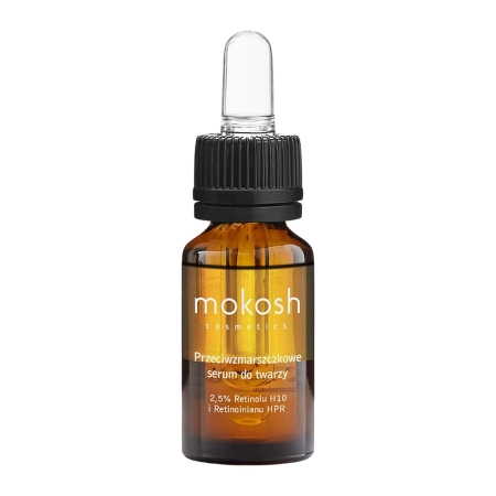 Mokosh - Przeciwzmarszczkowe Serum do Twarzy 2,5% (Retinolu H10 i Retinoinianu HPR) - Róża z Jagodą - 10ml