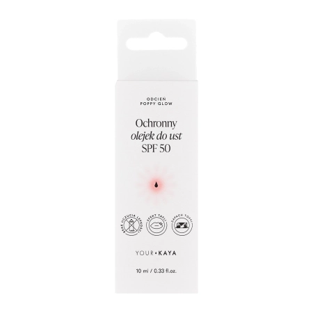 Your Kaya - Ochronny Olejek do Ust SPF 50 - Poppy Glow - 10ml