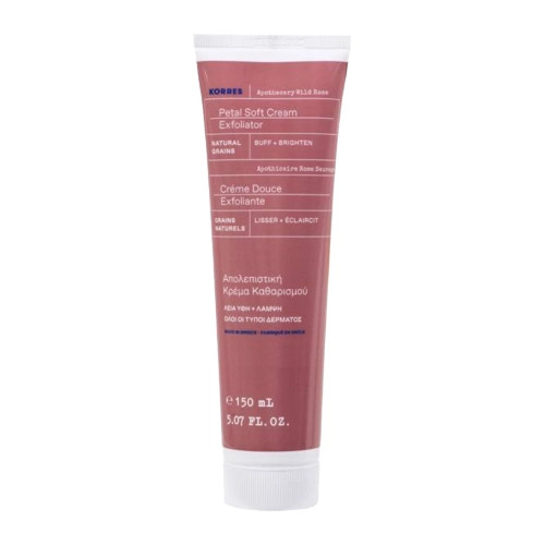 Korres - Rose Sauvage D'Apothicaire - Petal Soft Cream Exfoliator - Złuszczający Krem do Mycia Twarzy - 150ml