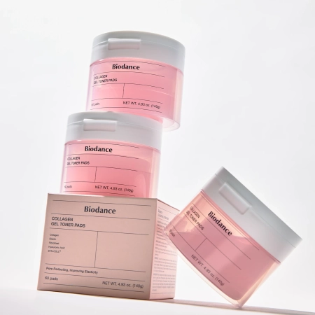 Biodance - Collagen Gel Toner Pads - Ujędrniające Płatki Kolagenowe do Twarzy - 60szt