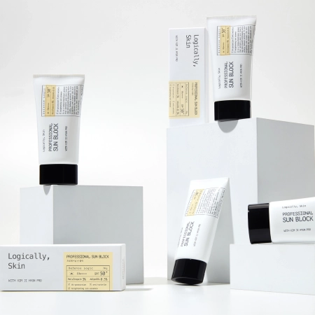 Logically, Skin - Professional Sun Block SPF50+ PA++++ - Kojący Krem do Twarzy z Filtrem - 70g