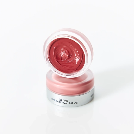 titto - Lip & Cheek Dual Pot - Duo do Ust i Policzków - #03 Super Magnetic/Nudy Fetish - 10g