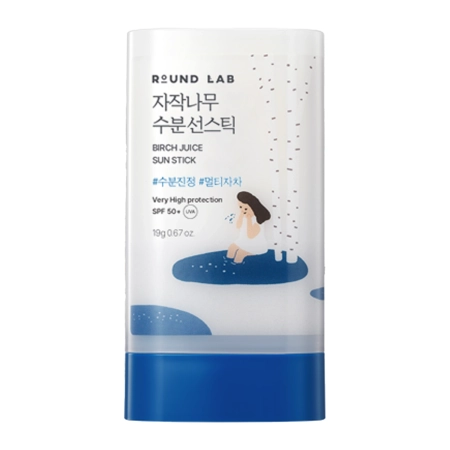 Round Lab - Birch Juice Moisturizing Sun Stick SPF/50+ PA++++ - Sztyft Przeciwsłoneczny z Sokiem Brzozy - 19g