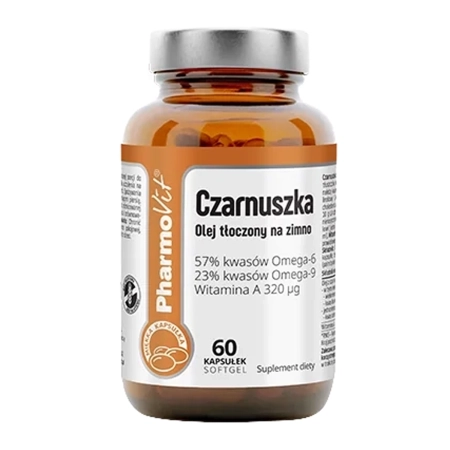 Pharmovit - Czarnuszka Olej Tłoczony na Zimno - Suplement Diety - Kapsułki Żelowe - 60szt