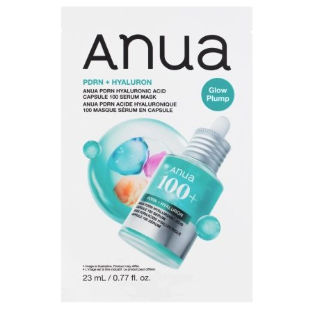 Anua - PDRN + Hyaluron 100 Serum Mask - Nawilżająco-Rozświetlająca Maska w Płachcie - 23ml