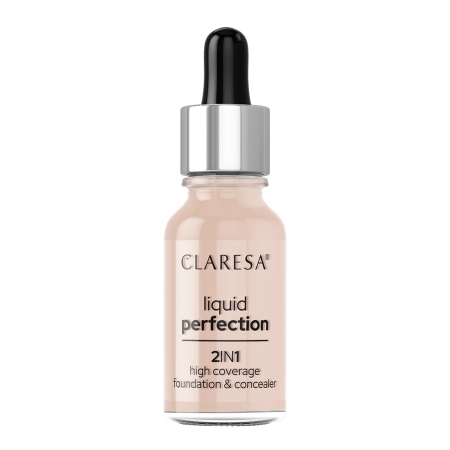 Claresa - Liquid Perfection - Korektor i Podkład Kryjący 2w1 - 103 Cool Medium - 18g