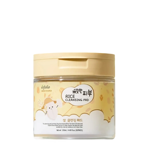Esfolio - Pure Skin Rice Cleansing Pad - Ryżowe Płatki Oczyszczające - 130ml/60szt