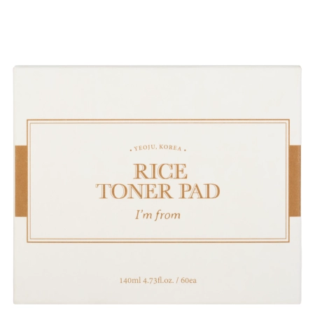 I'm From - Rice Toner Pad - Nawilżająco-Rozjaśniające Płatki do Twarzy - 60szt