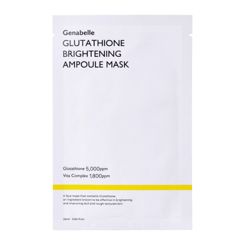 Genabelle - Glutathione Brightening Ampoule - Rozjaśniająca Maska do Twarzy w Płachcie - 1szt/25ml