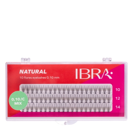 Ibra Makeup - Kępki Naturals 0,10 MIX - 10,12,14mm - 60szt