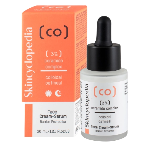Skincyclopedia - Face Cream-Serum with Ceramide Complex 3% + Colloidal Oatmeal - Kremowe Serum Odbudowujące - 30ml