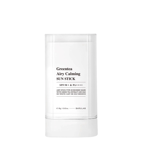 Barulab - Greentea Airy Calming Sun Stick SPF50+ PA++++ - Kojący Sztyft do Twarzy z Filtrem - 18g OUTLET