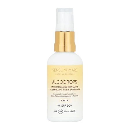 Sensum Mare - Algodrops Satin - Anti-Photoaging Protective Face Emulsion - Emulsja Ochronna o Satynowym Wykończeniu - 50ml