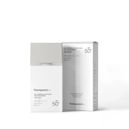Transparent Lab - Oil Control Ultra Fluid Cica Sunscreen - Matujący Krem SPF50+ - 100ml