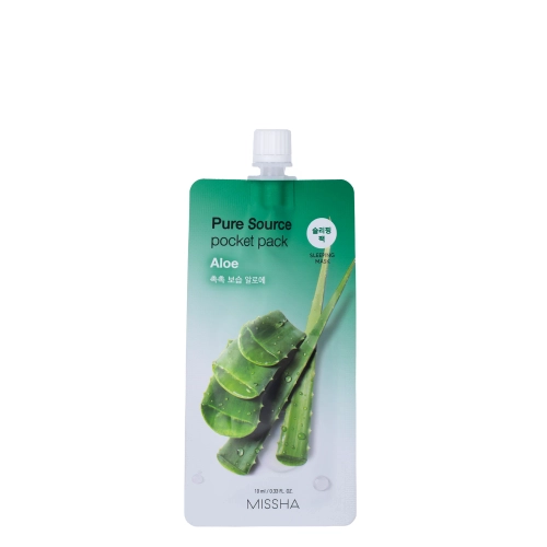 Missha - Pure Source Pocket Pack - Aloe - Nawilżająca Maska do Twarzy - 10ml