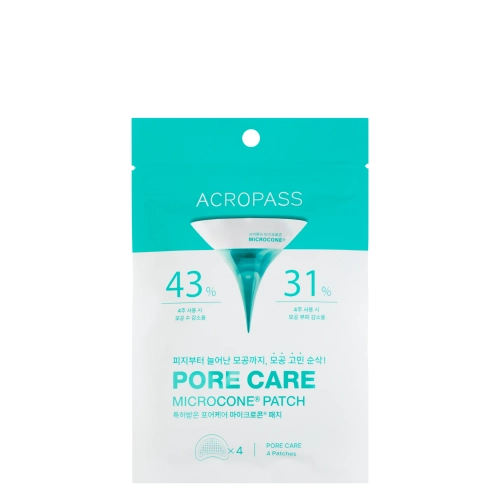 AcroPass - Pore Care Microcone Patch - Plasterki Zmniejszające Pory z Mikroigłami - 4szt