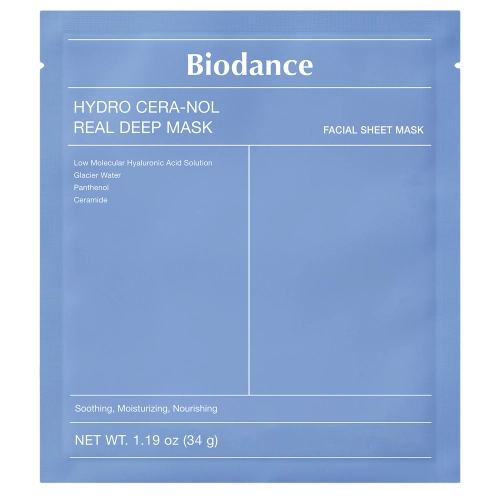 Biodance - Hydro Cera-nol Real Deep Mask - Nawilżająca Maska Kolagenowa do Twarzy - 1szt/34g