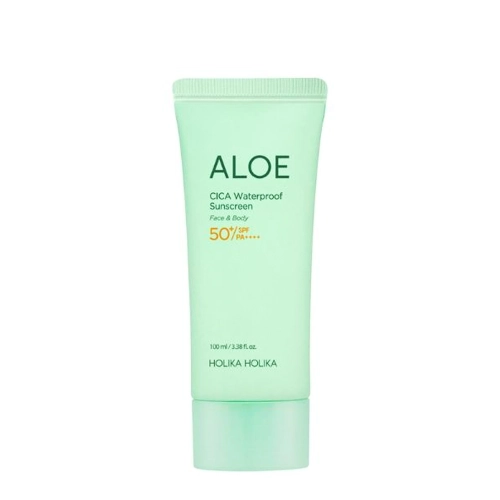 Holika Holika - Aloe Cica Waterproof Sunscreen SPF50+/PA++++ - Łagodzący Krem z Filtrem Przeciwsłonecznym - 100ml