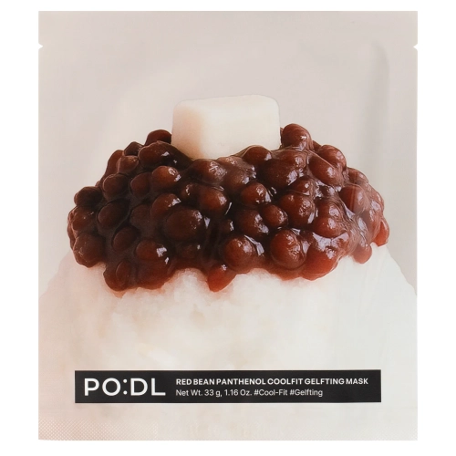 PO:DL - Red Bean Panthenol Coolfit Gelfting Mask - Kojąca Maska Żelowa do Twarzy - 1szt/33g