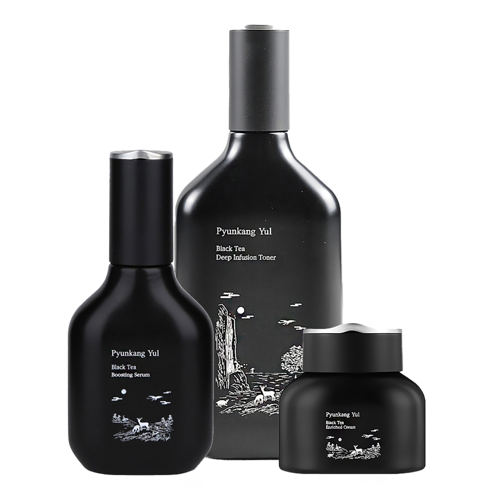 Pyunkang Yul - Black Tea Line Gift Set - Zestaw Ujędrniający - 130ml+45ml+60ml