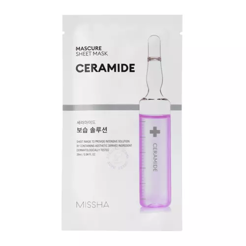 Missha - Mascure Moisture Solution Sheet Mask - Ceramide - Łagodząca Maska w Płachcie - 28ml