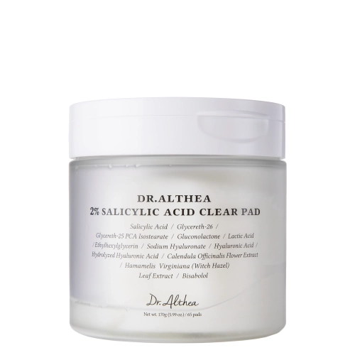 Dr. Althea - 2% Salicylic Acid Clear Pad - Oczyszczające Płatki z Kwasem Salicylowym 2% - 60szt.