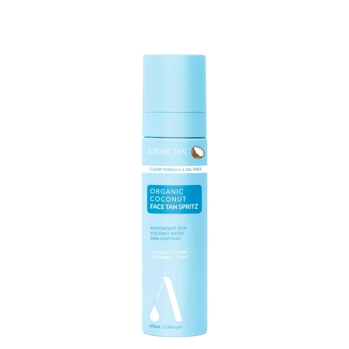 Azure Tan - Organic Coconut - Stopniowo Opalająca Mgiełka do Twarzy z Wodą Kokosową - 100ml