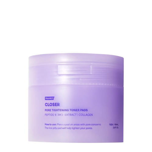 Frankly - Closer Toner Pads - Płatki do Twarzy Zmniejszające Widoczność Porów - 70 szt.