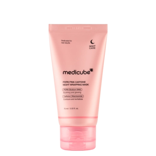 Medicube - PDRN Pink Caffeine Night Wrapping Mask - Całonocna Maska Wygładzająco-Napinająca z PDRN - 75ml