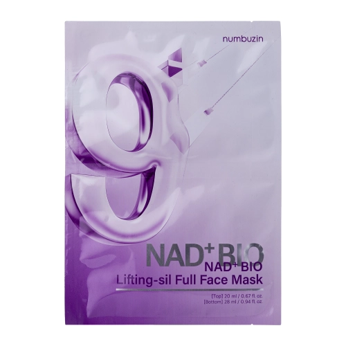Numbuzin - No.9 NAD Bio Lifting Full Cover Facial Mask - Liftingująca Maska na Twarz Koenzymem NAD - 26ml