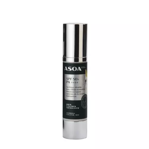 Asoa - Krem do Twarzy z Filtrem Chemicznym SPF50/PA+++ - 50ml