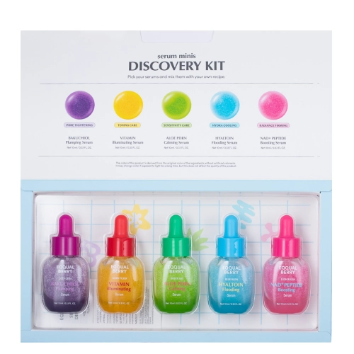 EQQUALBERRY - Serum Minis Discovery Kit - Zestaw 5 Serum w Wersji Miniaturowej - 5x10ml