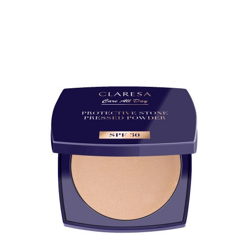 Claresa - Protective Stone Pressed Powder SPF 30 - Puder Prasowany Utrwalający z Filtrem SPF 30 - 10g