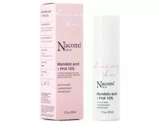 Nacomi - Next Level - Mandelic Acid + PHA 10% - Peelingujące Serum z Kwasem Migdałowym i Kwasami PHA 10% - 30ml