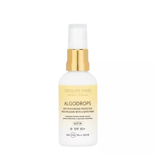 Sensum Mare - Algodrops Satin - Anti-Photoaging Protective Face Emulsion - Emulsja Ochronna o Satynowym Wykończeniu - 50ml