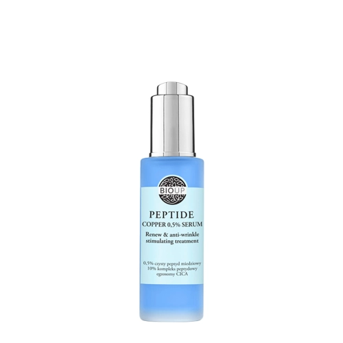 Bioup - Peptide Copper 0,5% Serum - Odnawiające Serum Ujędrniające i Przeciwzmarszczkowe z Czystym Peptydem Miedziowym 0,5% - 30 ml