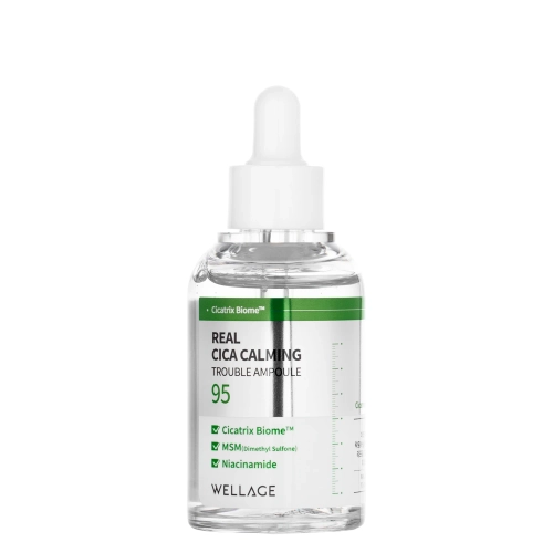 WELLAGE - Real Cica Calming 95 Trouble Ampoule - Kojąca Ampułka do Twarzy - 50ml