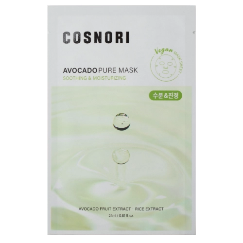 Cosnori - Avocado Pure Mask - Odżywcza Maska w Płachcie - 1x24ml