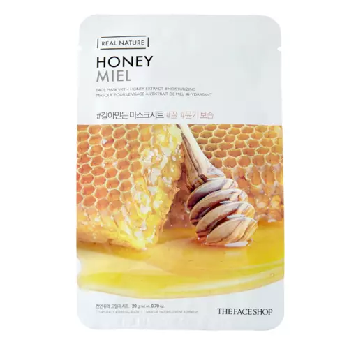 The Face Shop - Natural Mask - Honey - Rozświetlająco-Nawilżająca Maska w Płachcie z Miodem - 20g