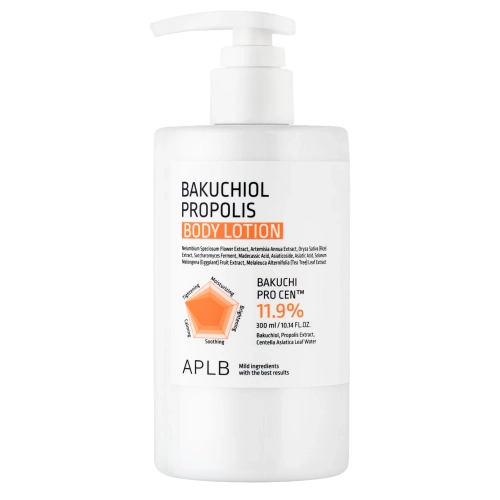 APLB - Bakuchiol Propolis Body Lotion - Regenerująco-Ujędrniający Balsam do Ciała z Bakuchiolem i Propolisem - 300ml